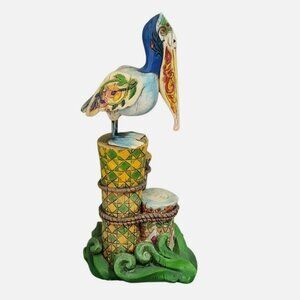 Jim Shore Seaside Sentinel Pelican Figurine Folk Art Coastal Heartwood 2004